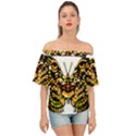 Bigcat Butterfly Off Shoulder Short Sleeve Top View1