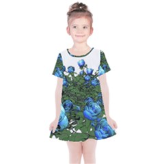 Flowers-roses-rose-nature-bouquet Kids  Simple Cotton Dress by Sapixe