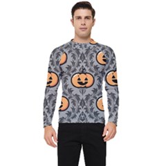 Pumpkin Pattern Men s Long Sleeve Rash Guard by NerdySparkleGoth