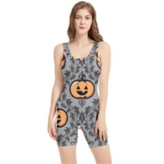 Pumpkin Pattern Women s Wrestling Singlet by NerdySparkleGoth