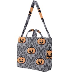 Pumpkin Pattern Square Shoulder Tote Bag by NerdySparkleGoth