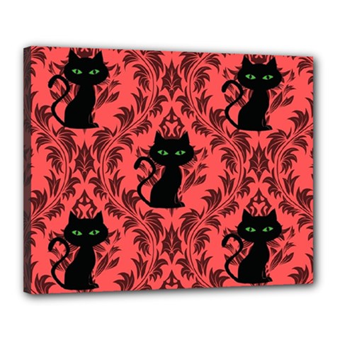 Cat Pattern Canvas 20  X 16  (stretched) by NerdySparkleGoth