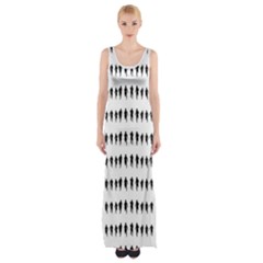 Athletic Running Graphic Silhouette Pattern Thigh Split Maxi Dress by dflcprintsclothing