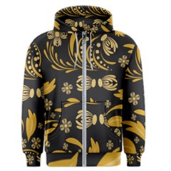 Folk Flowers Pattern Floral Surface Men s Zipper Hoodie by Eskimos