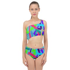 Colors Spliced Up Two Piece Swimsuit by kiernankallan