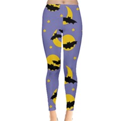 Bats With Yellow Moon Leggings  by SychEva