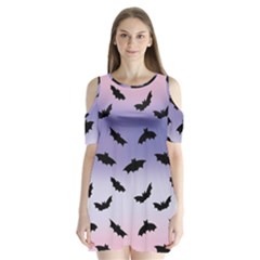 The Bats Shoulder Cutout Velvet One Piece by SychEva