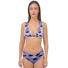 The Bats Double Strap Halter Bikini Set by SychEva