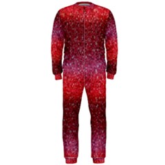 Red Sequins Onepiece Jumpsuit (men)  by SychEva