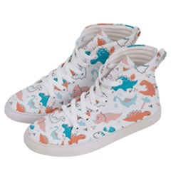 Funny Dinosaurs Kids Women s Hi-top Skate Sneakers by SychEva