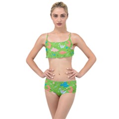 Funny Dinosaur Layered Top Bikini Set by SychEva