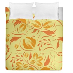 Folk Flowers Pattern Duvet Cover Double Side (queen Size) by Eskimos