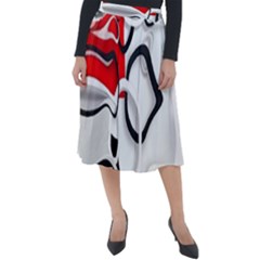 Modern Art Classic Velour Midi Skirt  by Sparkle