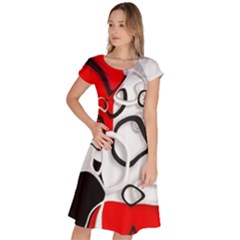 Modern Art Classic Short Sleeve Dress by Sparkle