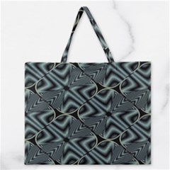 Modern Illusion Zipper Large Tote Bag by Sparkle