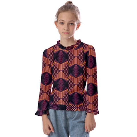 Digital Diamonds Kids  Frill Detail Tee by Sparkle