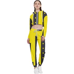 Skyline-city-building-sunset Cropped Zip Up Lounge Set by Sudhe