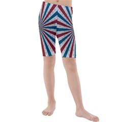 Usa-deco-background Kids  Mid Length Swim Shorts by Sudhe