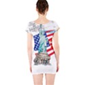 Statue Of Liberty Independence Day Poster Art Short Sleeve Bodycon Dress View2