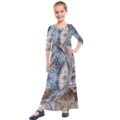 Tribal Pop Kids  Quarter Sleeve Maxi Dress by MRNStudios