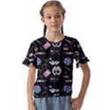 Pastel Goth Witch Kids  Cuff Sleeve Scrunch Bottom Tee View1