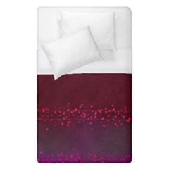 Red Splashes On Purple Background Duvet Cover (single Size) by SychEva