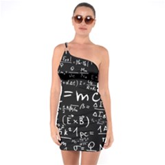 Science-albert-einstein-formula-mathematics-physics-special-relativity One Soulder Bodycon Dress by Sudhe