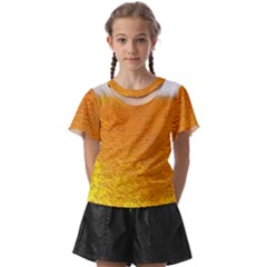 Beer Bubbles Pattern Kids  Front Cut Tee by Sudhe