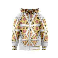 Pizza-slice-food-italian Kids  Zipper Hoodie by Sudhe