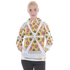 Pizza-slice-food-italian Women s Hooded Pullover by Sudhe