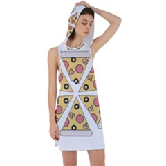 Pizza-slice-food-italian Racer Back Hoodie Dress by Sudhe