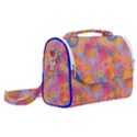 Multicolored Splashes And Watercolor Circles On A Dark Background Satchel Shoulder Bag View2