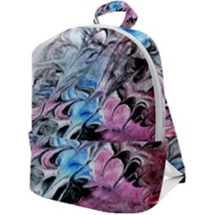 Abstract Waves Module Zip Up Backpack by kaleidomarblingart