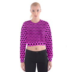 Metallic Mesh Screen Cropped Sweatshirt by impacteesstreetweareight