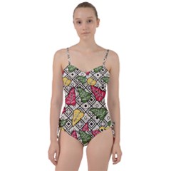 Leaves Foliage Batik Seamless Sweetheart Tankini Set by Amaryn4rt