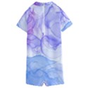 Purple and blue alcohol ink  Kids  Boyleg Half Suit Swimwear View2