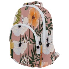 Floral Rounded Multi Pocket Backpack by Sparkle