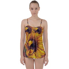 Sunflower Babydoll Tankini Set by Sparkle