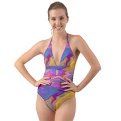 Flow Halter Cut-out One Piece Swimsuit by kiernankallan