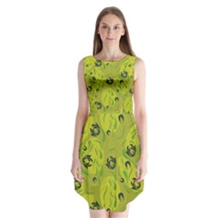 Folk Flowers Pattern  Sleeveless Chiffon Dress   by Eskimos