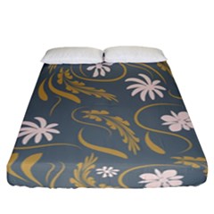 Folk Flowers Pattern  Fitted Sheet (california King Size) by Eskimos