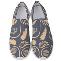 Folk Flowers Pattern  Men s Slip On Sneakers by Eskimos