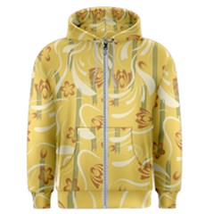 Folk Flowers Pattern  Men s Zipper Hoodie by Eskimos