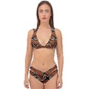 Leatherette Snake 3 Double Strap Halter Bikini Set View1