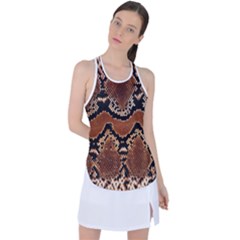 Leatherette Snake 3 Racer Back Mesh Tank Top by skindeep