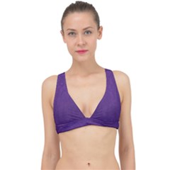 Leather Smooth 18-purple Classic Banded Bikini Top by skindeep