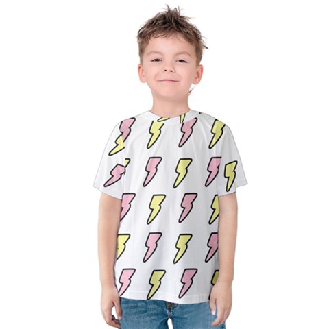 Pattern Cute Flash Design Kids  Cotton Tee by brightlightarts