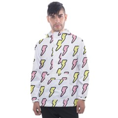 Pattern Cute Flash Design Men s Front Pocket Pullover Windbreaker by brightlightarts