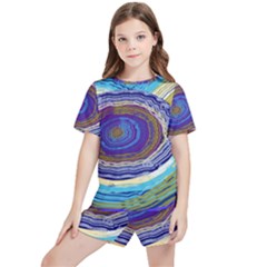 Swirls Kids  Tee And Sports Shorts Set by kiernankallan