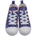 Blue 50s Kids  Mid-Top Canvas Sneakers View1